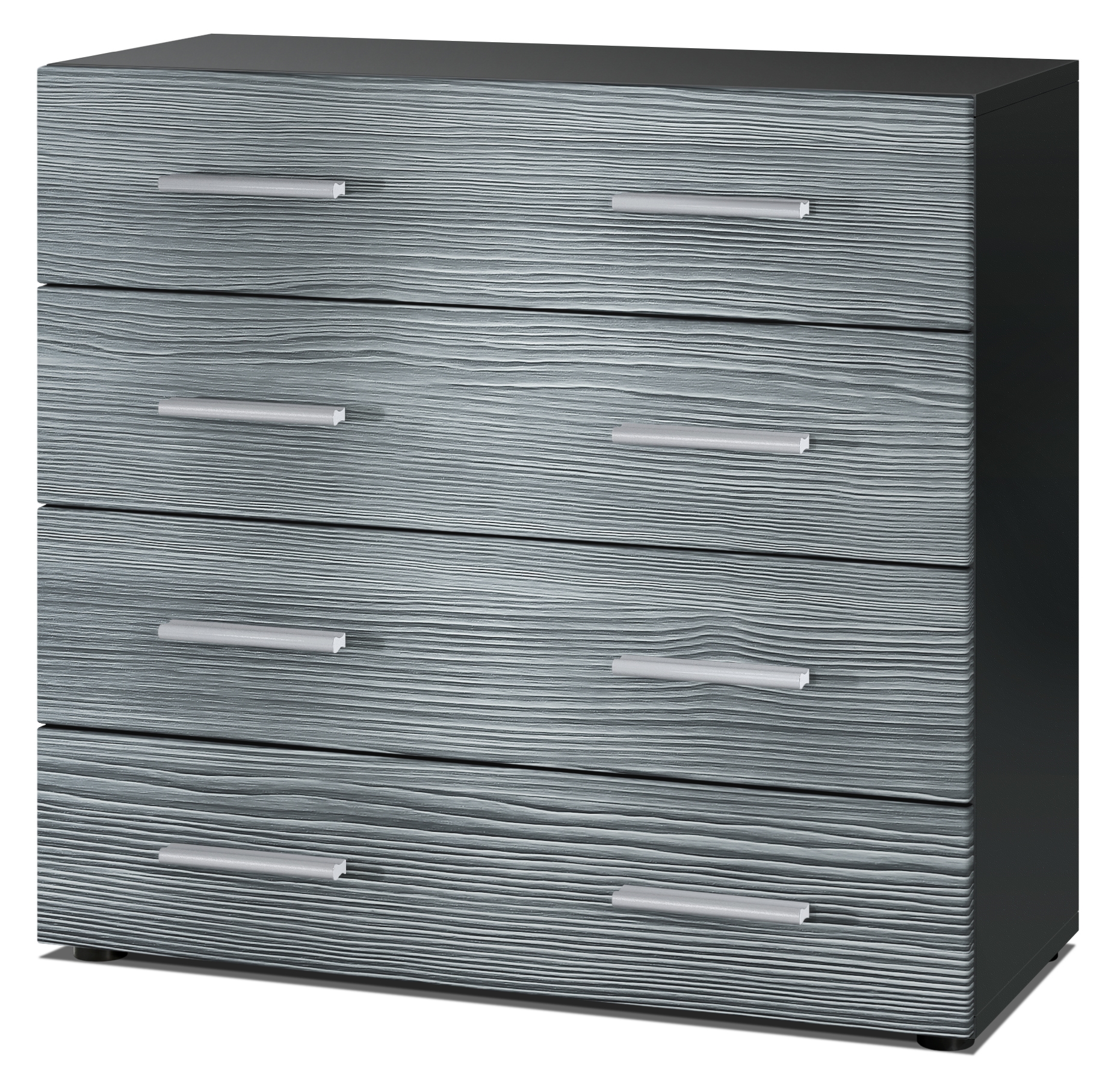 Kommode Schrank Anrichte Sideboard Pavos in Schwarz - Hochglanz & Naturtöne - Bild 5 von 30