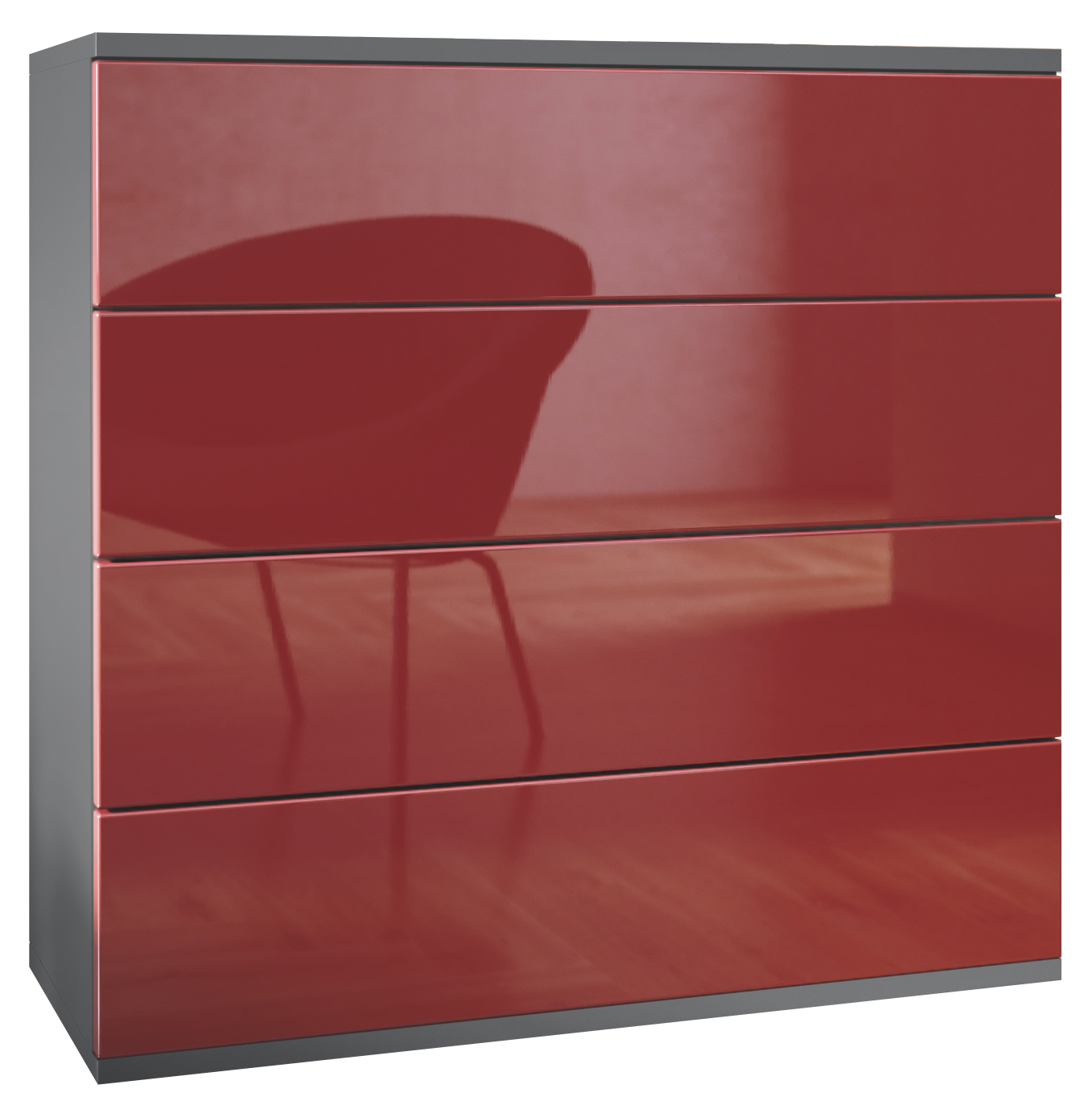 Kommode hängend Schrank Sideboard Pavos V3 in Anthrazit - Hochglanz & Naturtöne - Bild 12 von 39
