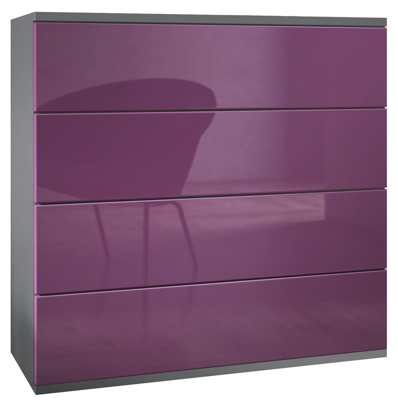Kommode hängend Schrank Sideboard Pavos V3 in Anthrazit - Hochglanz & Naturtöne - Bild 14 von 39