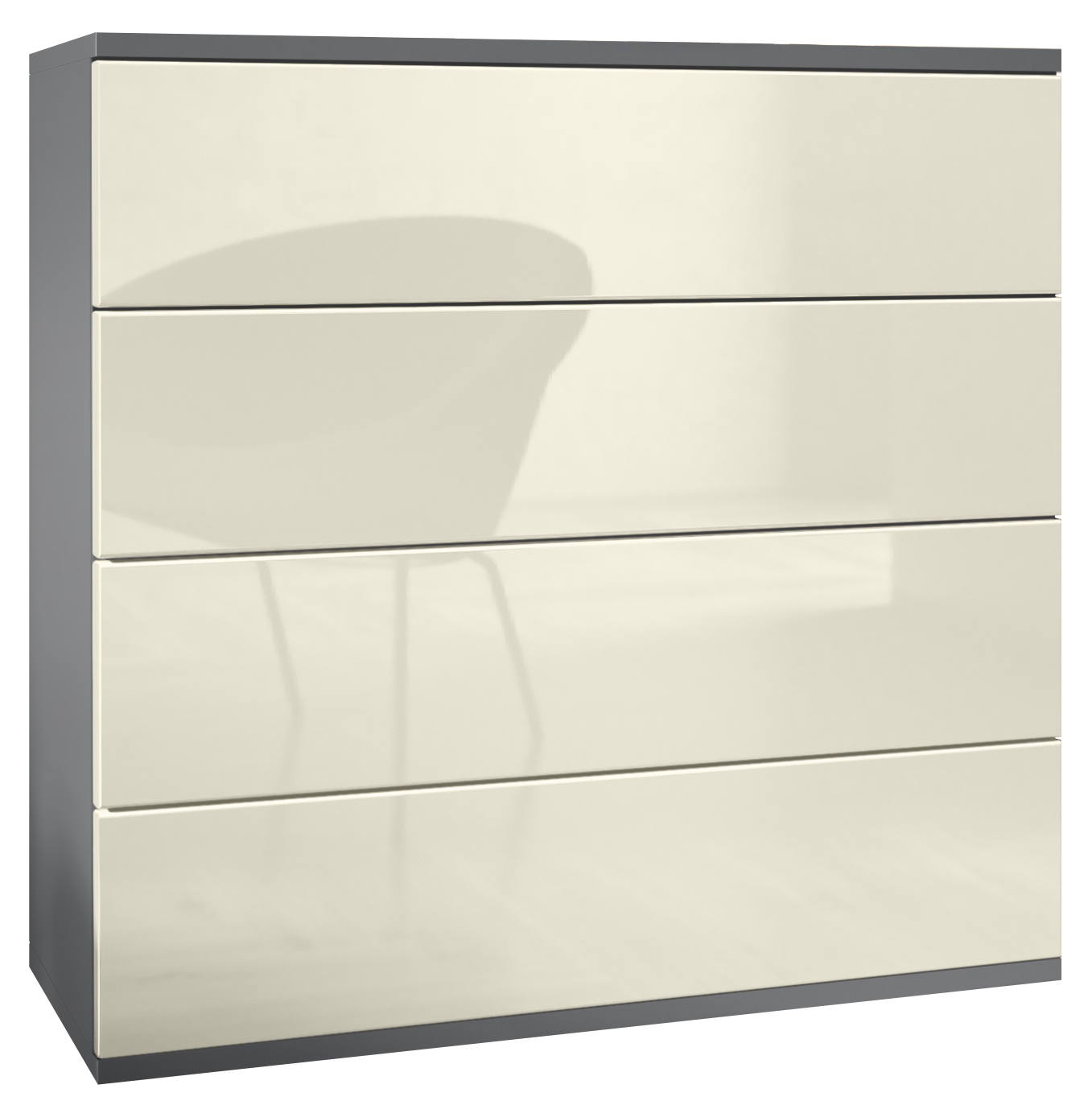 Kommode hängend Schrank Sideboard Pavos V3 in Anthrazit - Hochglanz & Naturtöne - Bild 16 von 39