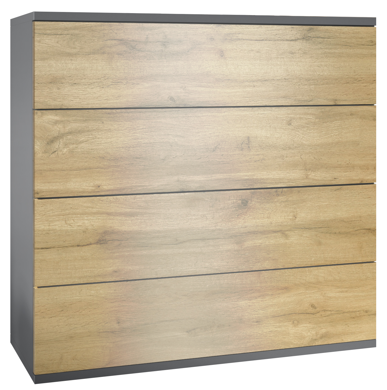 Kommode hängend Schrank Sideboard Pavos V3 in Anthrazit - Hochglanz & Naturtöne - Bild 18 von 39