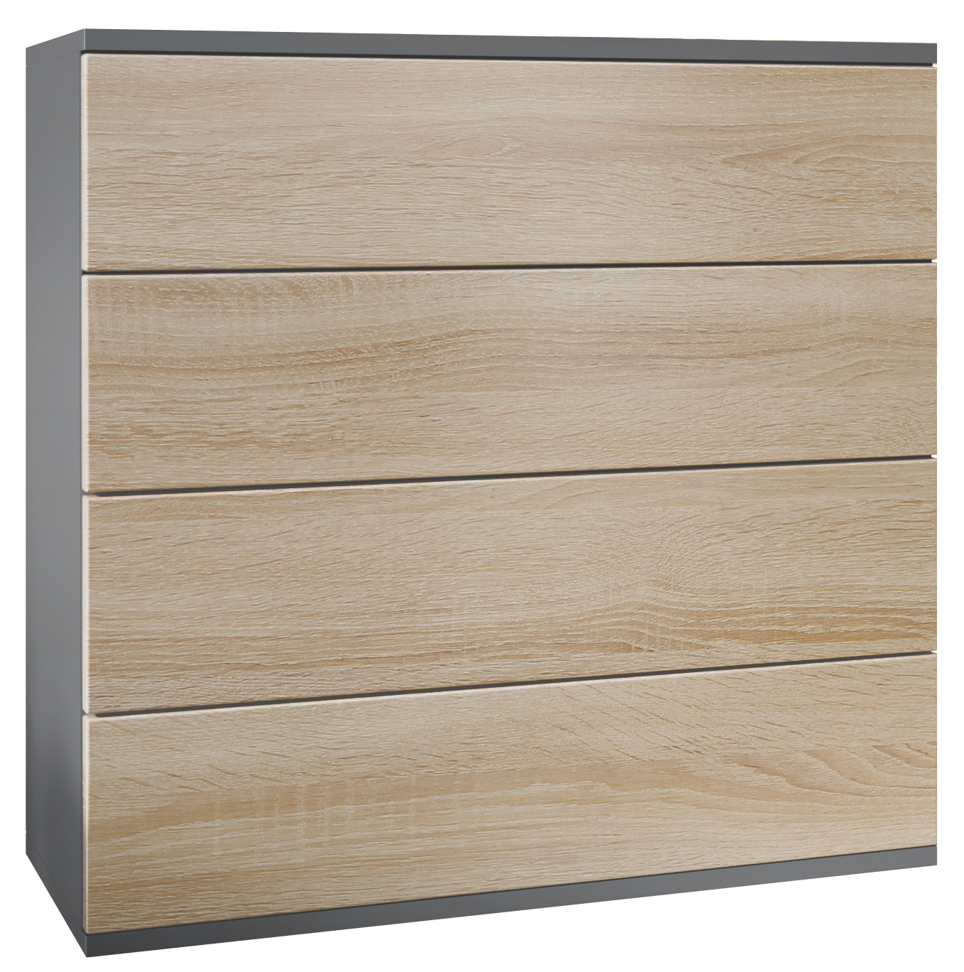Kommode hängend Schrank Sideboard Pavos V3 in Anthrazit - Hochglanz & Naturtöne - Bild 24 von 39