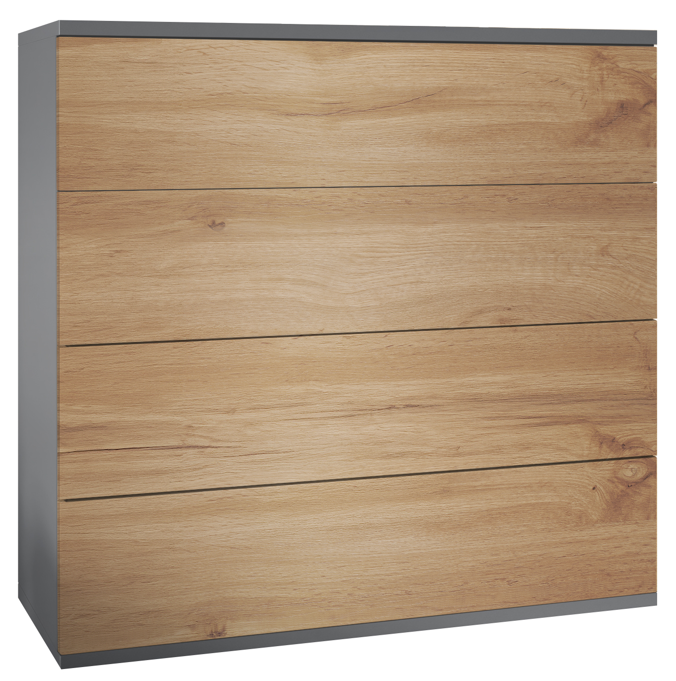 Kommode hängend Schrank Sideboard Pavos V3 in Anthrazit - Hochglanz & Naturtöne - Bild 26 von 39