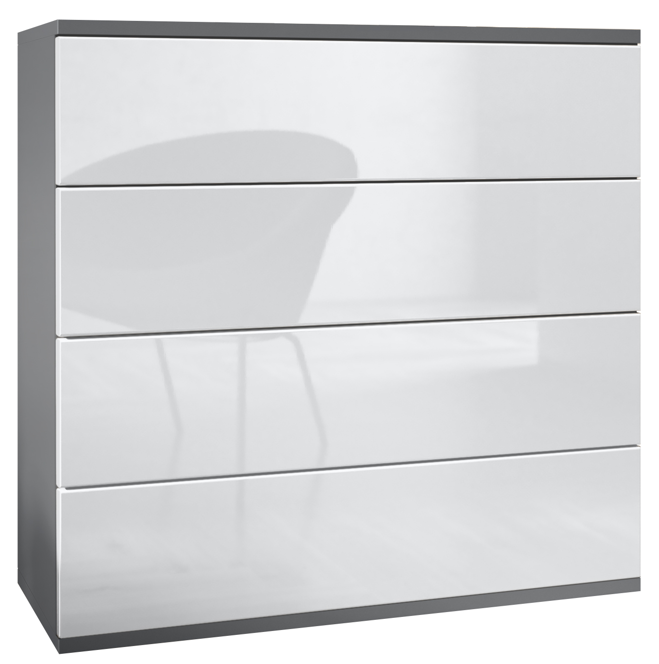 Kommode hängend Schrank Sideboard Pavos V3 in Anthrazit - Hochglanz & Naturtöne - Bild 36 von 39