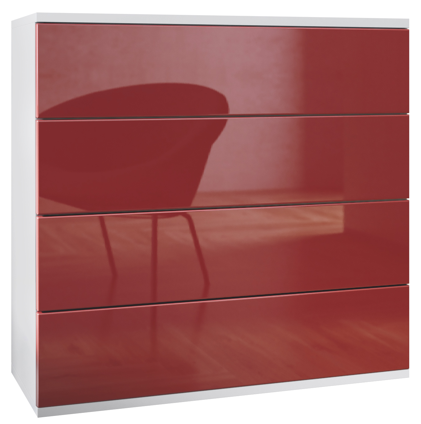 Kommode hängend Schrank Sideboard Pavos V3 in Weiß - Hochglanz & Naturtöne - Bild 12 von 39