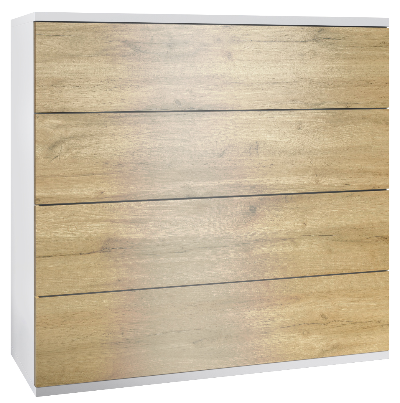 Kommode hängend Schrank Sideboard Pavos V3 in Weiß - Hochglanz & Naturtöne - Bild 18 von 39