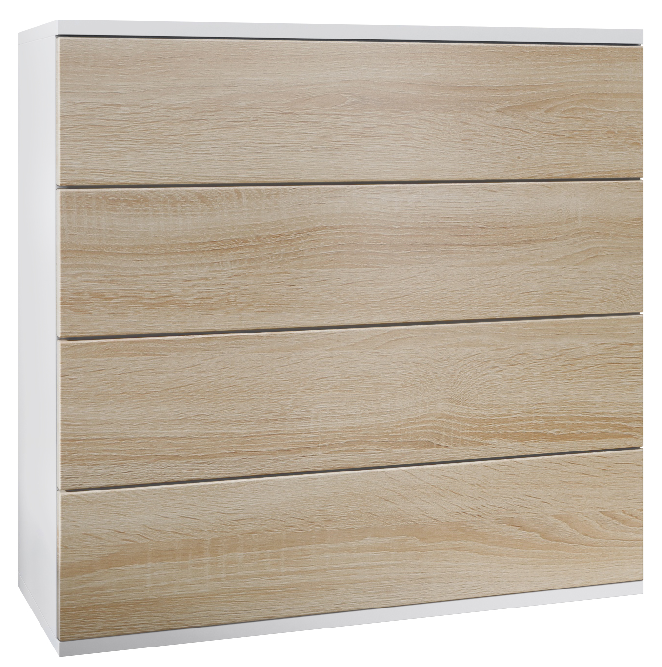 Kommode hängend Schrank Sideboard Pavos V3 in Weiß - Hochglanz & Naturtöne - Bild 24 von 39