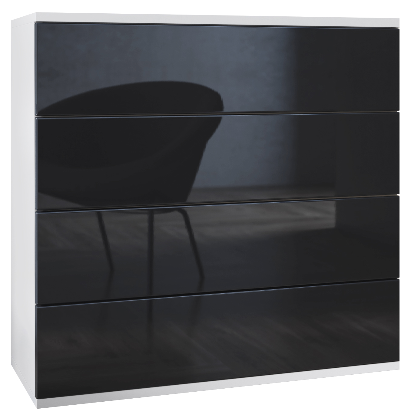 Kommode hängend Schrank Sideboard Pavos V3 in Weiß - Hochglanz & Naturtöne - Bild 32 von 39