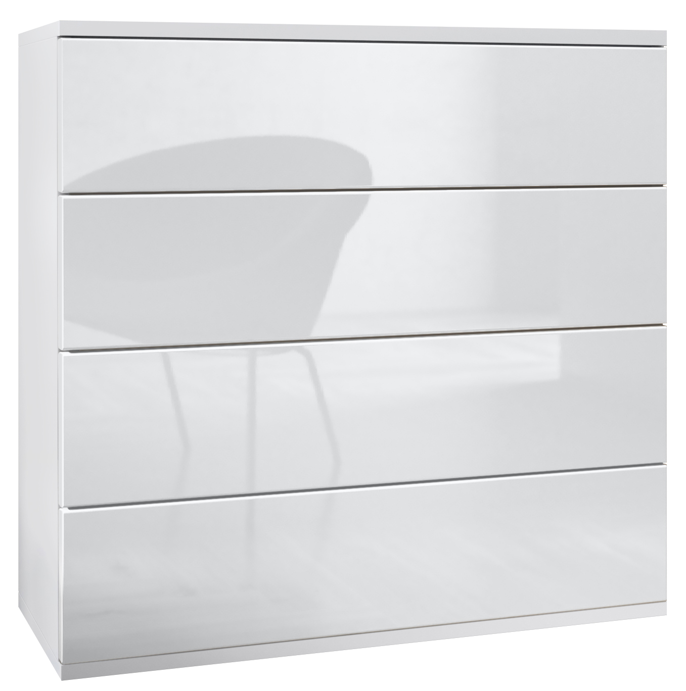 Kommode hängend Schrank Sideboard Pavos V3 in Weiß - Hochglanz & Naturtöne - Bild 36 von 39