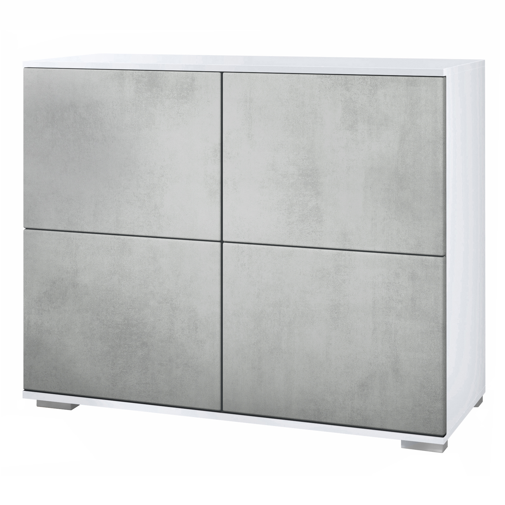 Sideboard Kommode Vitrine Küchenschrank Rova V3 Weiß - Hochglanz & Naturtöne - Bild 6 von 31